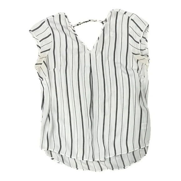 Halogen White Striped Blouse 1X - Picture 1 of 3